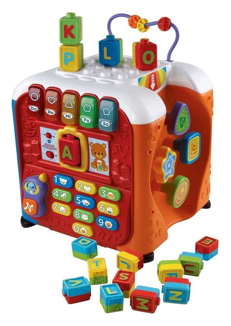 Vtech Alphabet Activity 5 Sided Cube Interactive Learning Blocks Toy