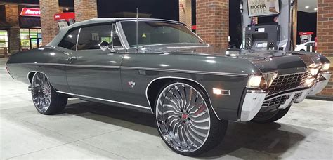 1968 Chevy Impala Convertible On 26 Inch Forgiato Wheels For Sale