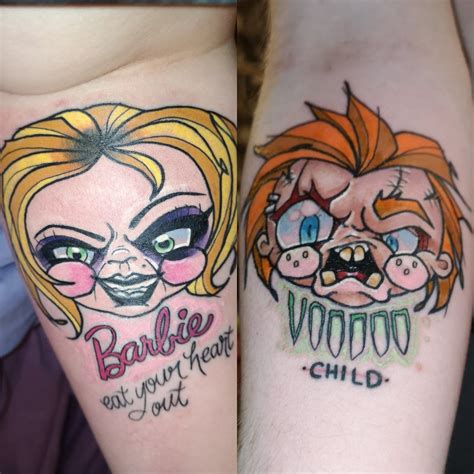 Bride Of Chucky Tiffany Heart Tattoo