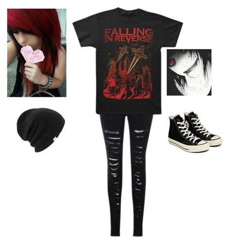Emo By Emo Kid101 Liked On Polyvore Featuring Coal And Converse