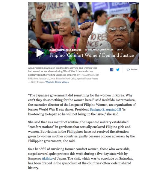 In Philippines World War IIs Lesser Known Sex Slaves Speak Out NYTCanada ALPHA 加拿大史維會