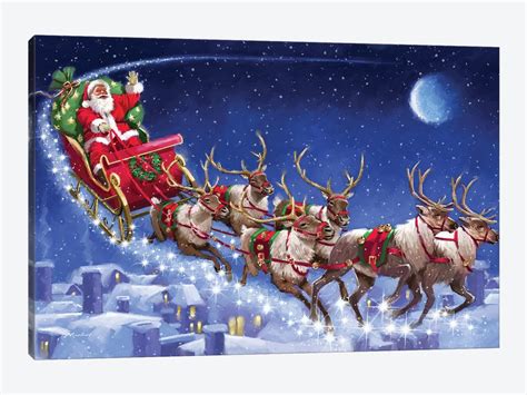 Santas Sleigh Canvas Print By The Macneil Studio Icanvas