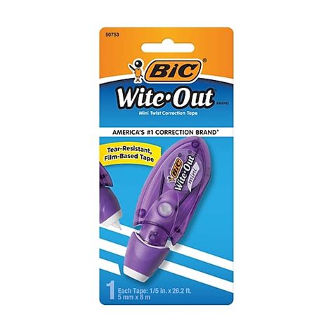 Bic Wite Out Mini Twist Correction Tape White 50753womtp11wh Staples