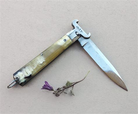 Rare 1940 Italian Pocket Knife Vintage Horn Frosolone
