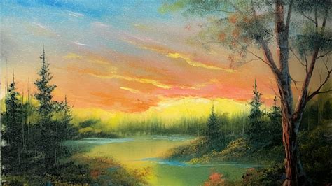 Below are a few beautiful sunset paintings which the artists have experimented with by their palette knives and brushes. Sunset Lake Oil Painting Tutorial | Paintings By Justin ...