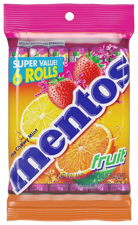 Mentos Chewy Mint Candy Roll Fruit Non Melting Pack Of 6 Buy