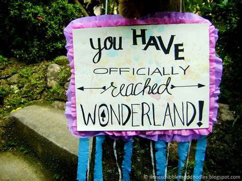 It must be said that alice in wonderland symbolizes curiosity and fast pace imagination. DIY Alice in Wonderland Themed Party | Anne's Scribbles and Doodles