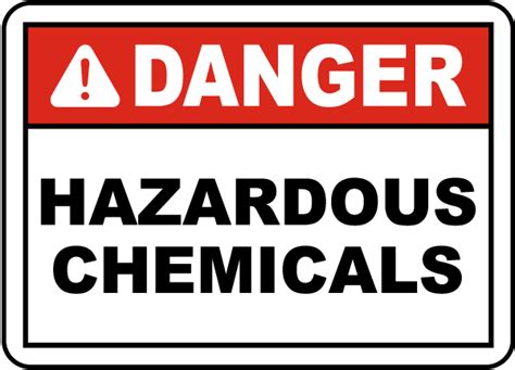 Danger Hazardous Chemicals Label I5445 By