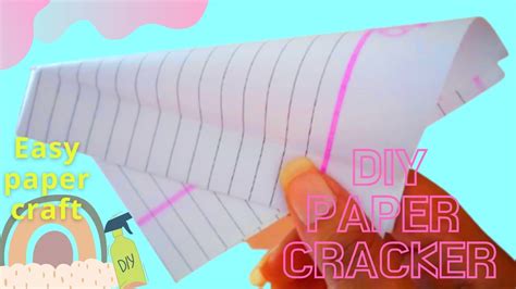 Diy Paper Craft How To Make Paper Sound Cracker Easy And Loud Youtube