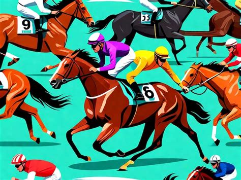 Premium Ai Image Horse Racing Tournament Flat Style Colorful Vector