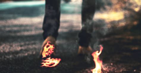 Person Walking On Fire · Free Stock Photo