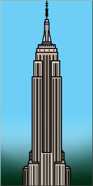 Clip Art Empire State Building Color Abcteach
