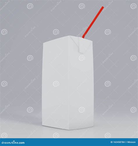 Blank Juice Boxes Retail Package Mockup Stock Illustration