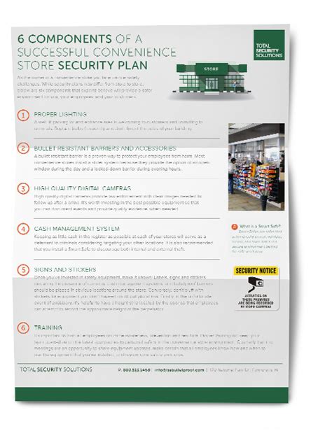 Convenience Store Security Plan
