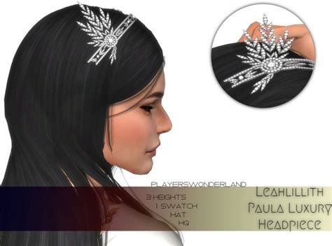 Leahlilith Paula Luxury Headpiece Sims 4 Headwear