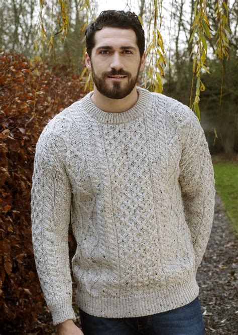 Mens Aran Sweaters Made In Ireland 100 Merino Wool