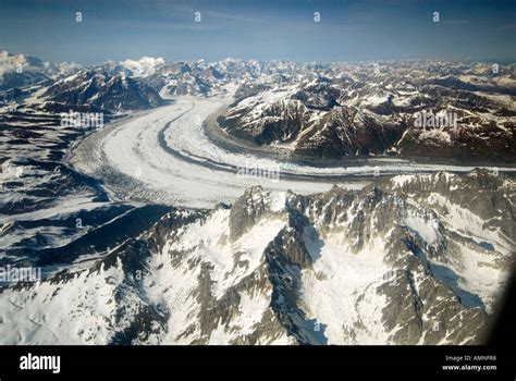 Alaska Denali National Park Aerial View Of Ruth Glacier And Mt Mckinley