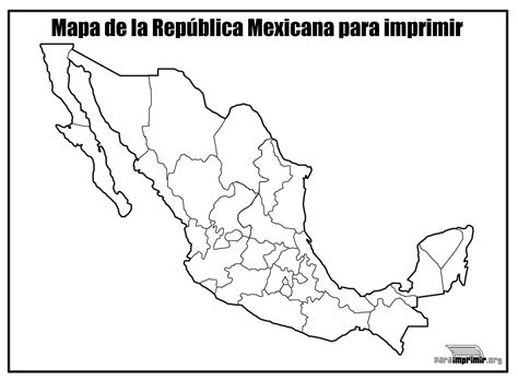 Mapa De La Rep Blica Mexicana Sin Nombre Para Imprimir Tarjetas Para Imprimir