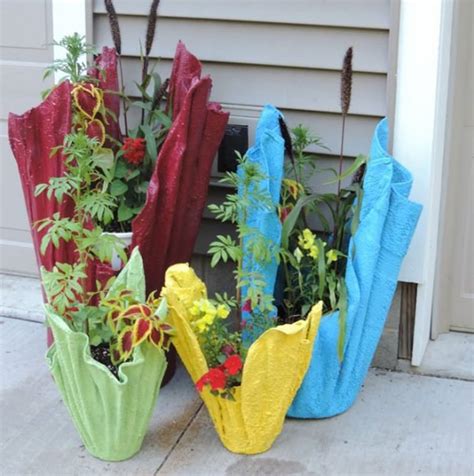 Step-by-Step DIY to Create Cement Planter with Old Towel | Diy concrete