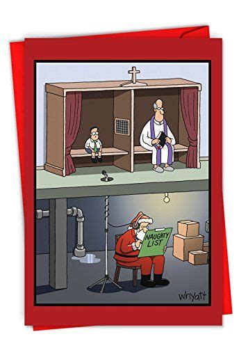 Santa Confessional 12 Boxed Merry Christmas Cards With Envelopes 4
