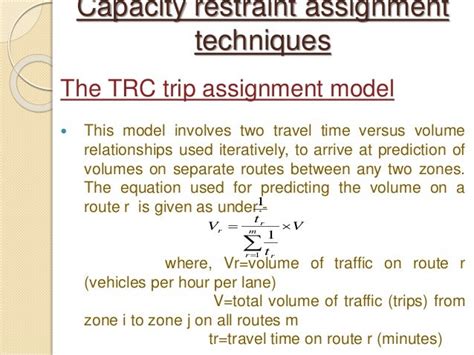Urban Transportation System Methods Of Route Assignment