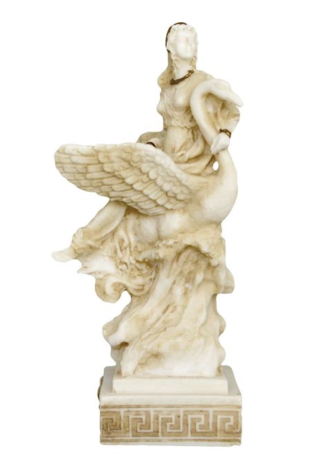 Aphrodite On Swan Alabaster Aged Small Statue Goddess Of Love Etsy