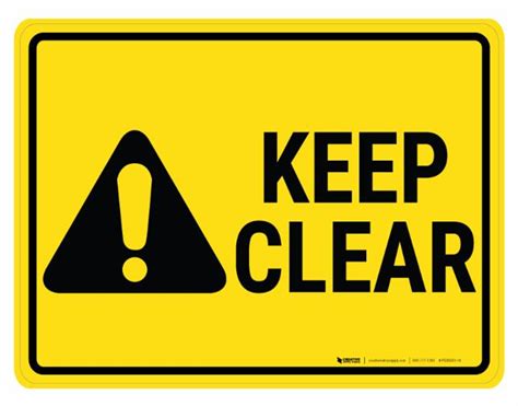Keep Clear Hazard Floor Marking Signs Creative Safety Supply