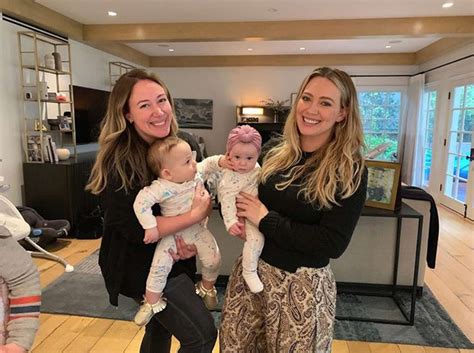 Hilary Duff And Sister Haylies Baby Girls Wear Matching Onesies