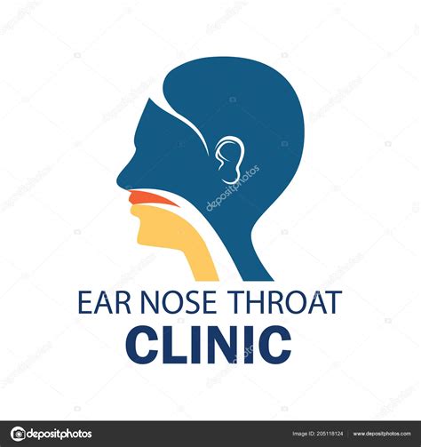 Ent Logo Template Head Ear Nose Throat Doctor Specialists Logo Stock