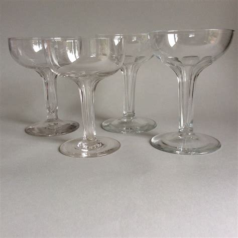 Antique Champagne Glasses With Hollow Stem C1880 356238