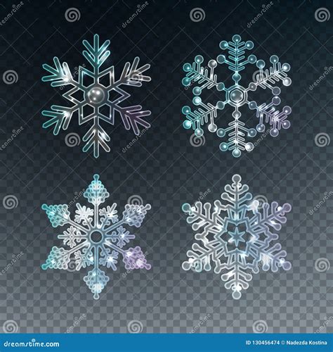 Ice Crystal Snowflakes Stock Vector Illustration Of Ornament 130456474