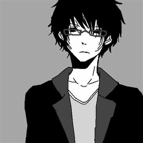 Anime Guy With Glasses And Black Hair