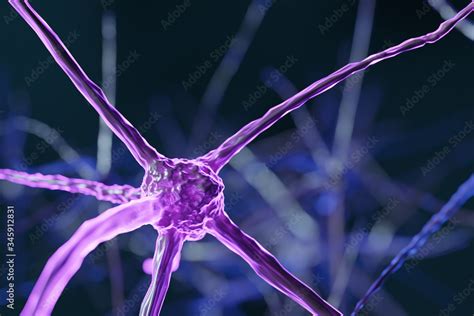 Abstract Brain Neuron Cells With Link Knots Synapse And Neuron Cells