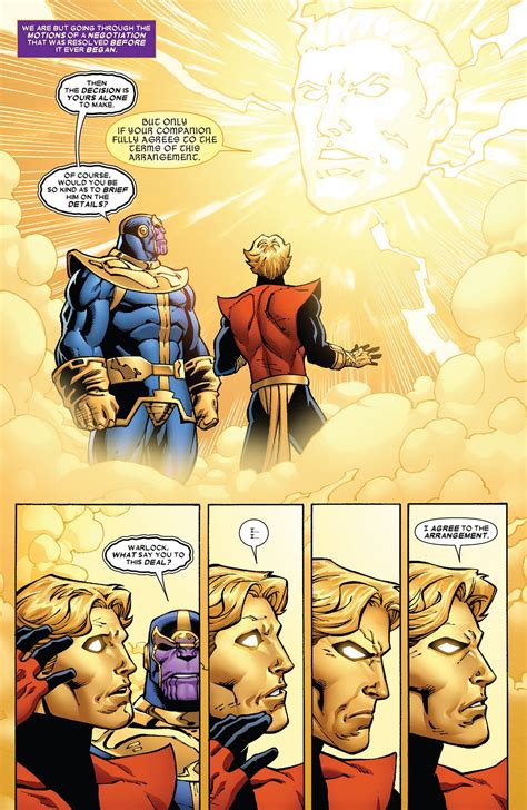 For example, have you decided to quit and announced your decision, or do you want to. The ONE ABOVE ALL talks to THANOS and ADAM WARLOCK (scans ...