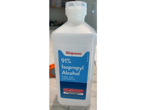 Walgreens First Aid Antiseptic 91 Isopropyl Alcohol 16 Fl Oz473 Ml