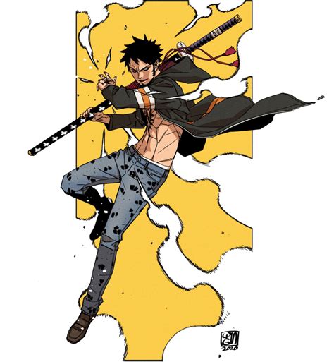 an anime character with black hair holding two swords