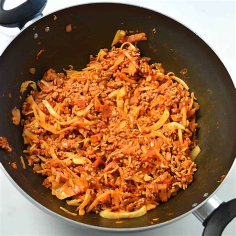 Easy Ground Beef And Cabbage Skillet Hint Of Healthy