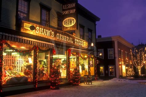 Christmas Store In New England Stowe Vermont Vermont Winter