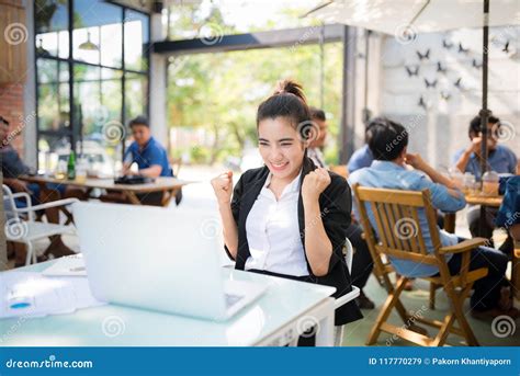 Busy Young Business Woman Working On Desk Stock Image Image Of