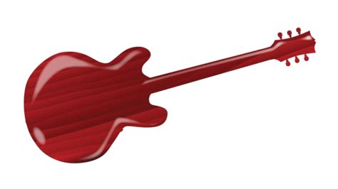 Red Wooden Guitar Silhouette Artwork Silhouette Vector Vector Artwork