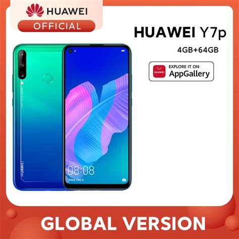 Global Version Huawei Y7p Smartphone 4gb 64gb 639 Inch 48mp Triple Ai