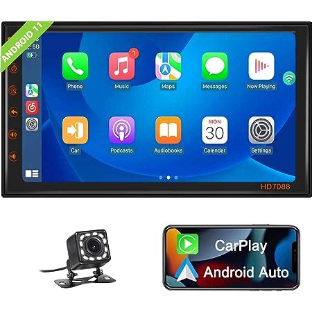 Podofo Autoradio 2 Din Android Con Apple Carplay Senza Fili Bluetooth