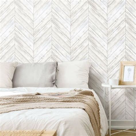 RoomMates Herringbone Wood Boards Peel & Stick Wallpaper in 2020