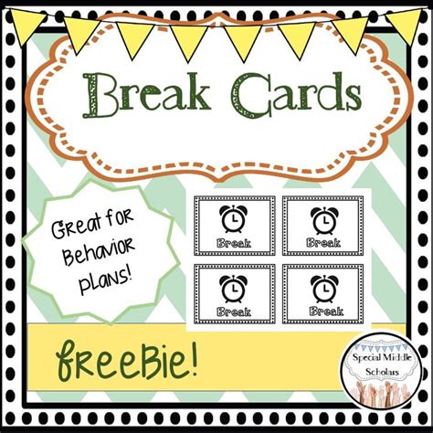 Printable Break Cards