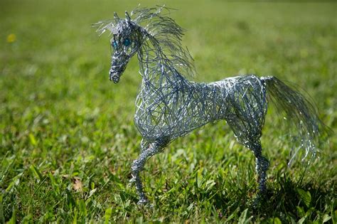 Unicorn Sculpture Metal Art Sculpture Crystal Wire Art Etsy