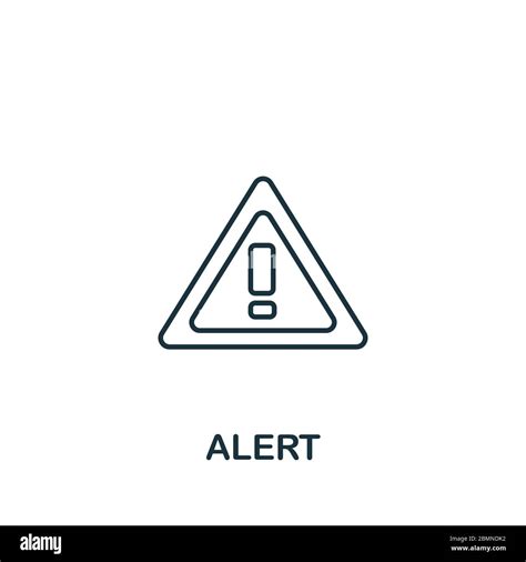Alert Icon From Security Collection Simple Line Element Alert Symbol