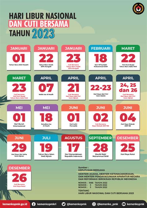 Cek Kalender Hari Libur Nasional Dan Cuti Bersama Tahun Masehi Ruzka