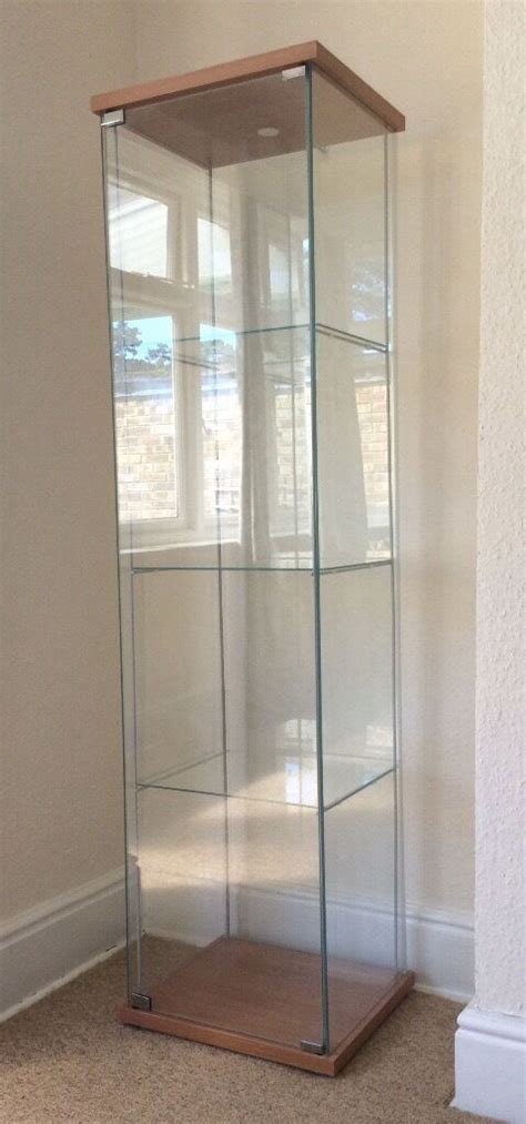 Buy ikea detolf glass curio display cabinet black, lockable, light and lock included at walmart.com. IKEA Detolf Glass Door Display / China Cabinet Beach ...