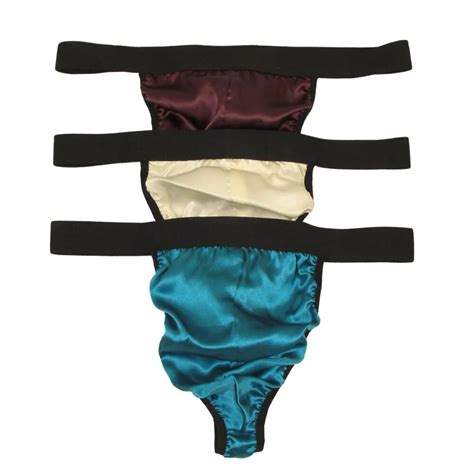 Special Lot 3 Pair Sexy 100 Silk Underwear Mens Thong And G Strings