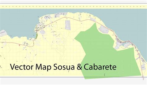 sosua cabarete map vector adobe illustrator editable printable city plan dominicana map sosua